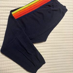 5 Stripe Aviator Nation Sweatpants - Navy